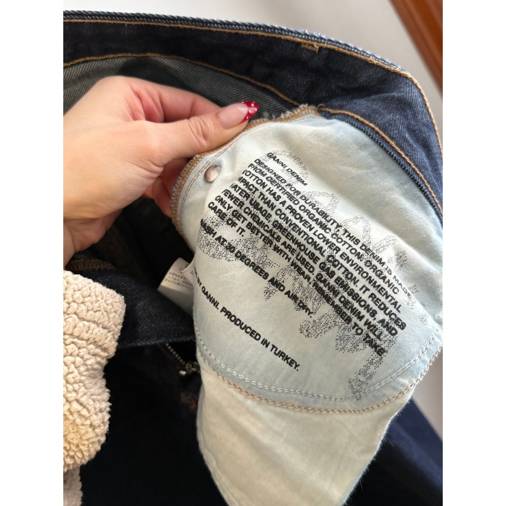 GANNI Stary Barrel Jeans – 28W x 34L – Dark Blue Rinse - Picture 7 of 7